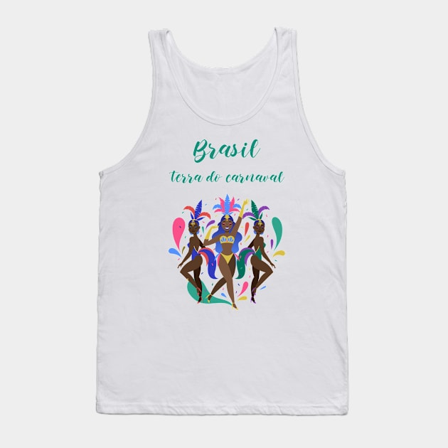 Brasil, terra do carnaval Tank Top by Designs by Eliane